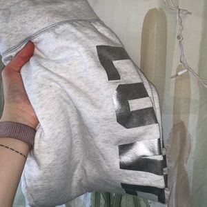 pink cropped sweatpants